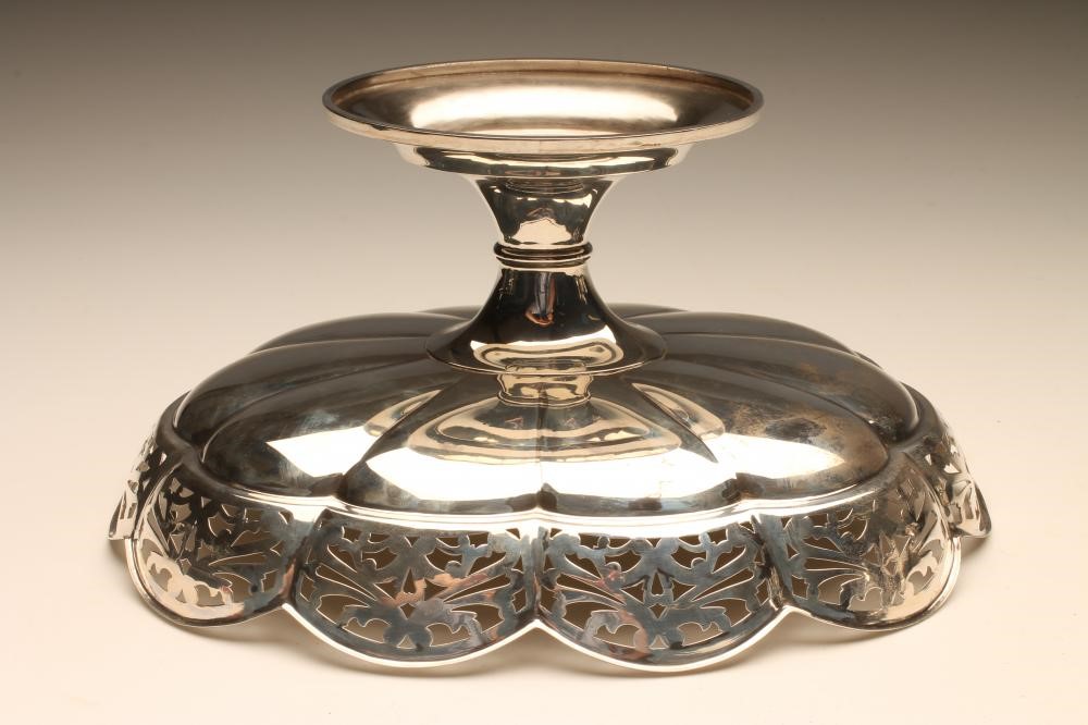 A SILVER PEDESTAL DISH Image