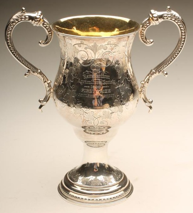 A MID VICTORIAN SILVER TROPHY CUP Image