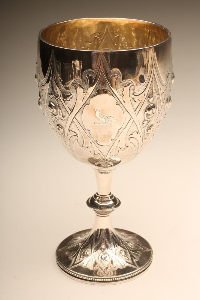 A MID VICTORIAN SILVER GOBLET Image