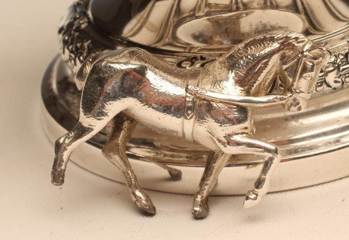 A LATE VICTORIAN SILVER TROPHY CUP AND COVER Image