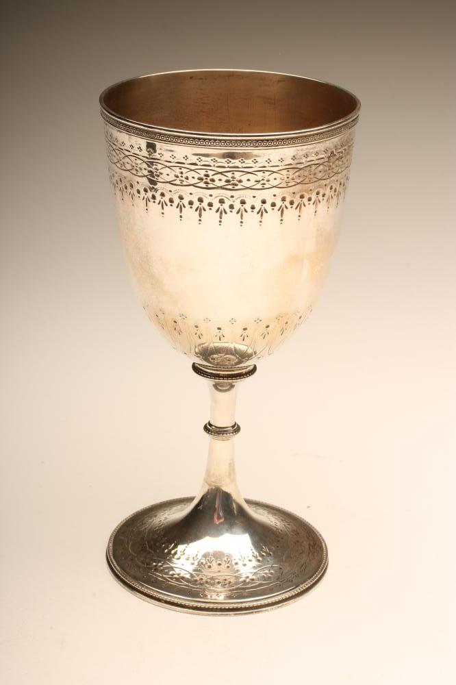 A VICTORIAN SILVER GOBLET Image