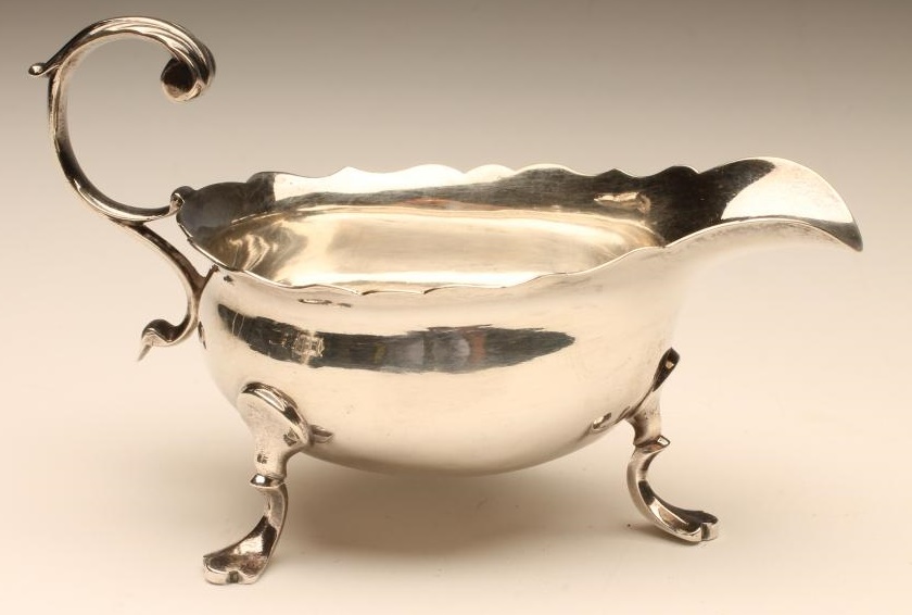 A GEORGE II SILVER SAUCEBOAT Image