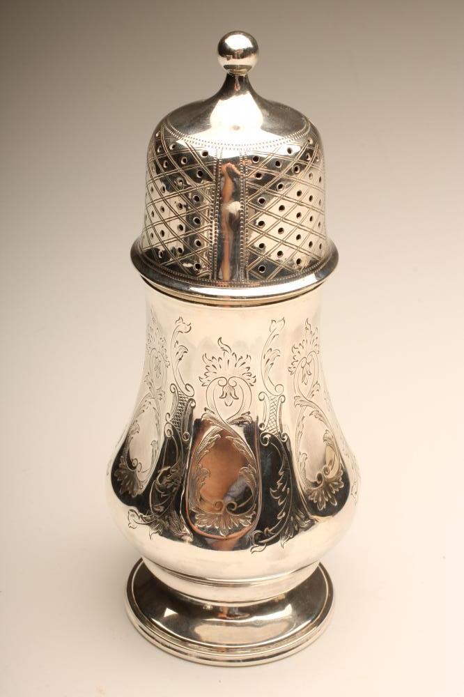 A VICTORIAN SILVER SUGAR CASTOR Image