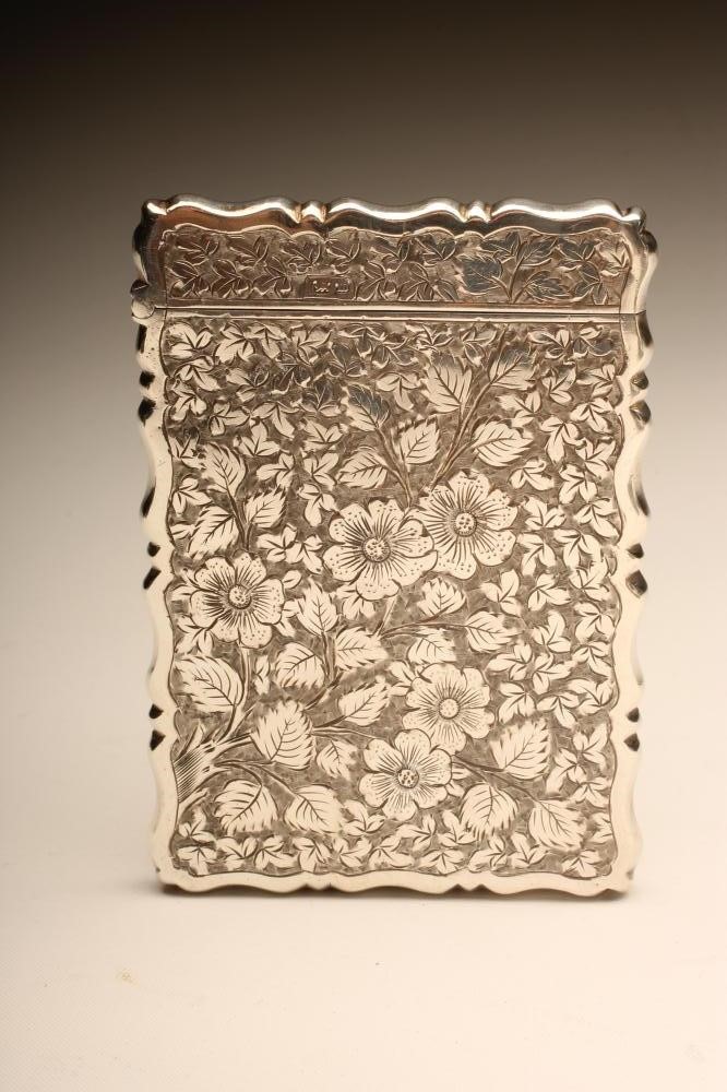 A LATE VICTORIAN SILVER VISITING CARD CASE Image