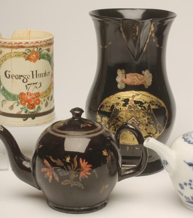 A DOCUMENTARY CREAMWARE MUG of cylindrical form Image