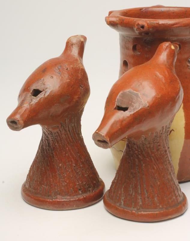 A SLIPWARE PUZZLE JUG Image