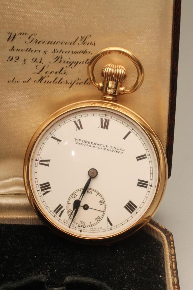 A 9CT GOLD TOP WIND POCKET WATCH Image