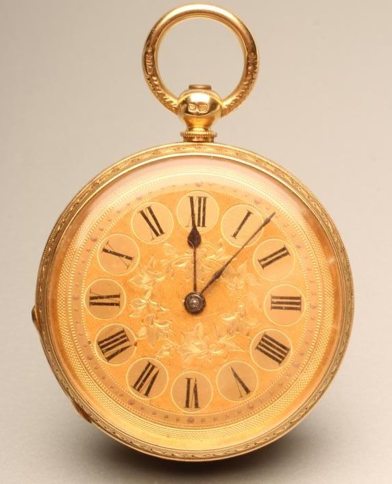 A VICTORIAN 18CT GOLD KEY WIND POCKET WATCH Image
