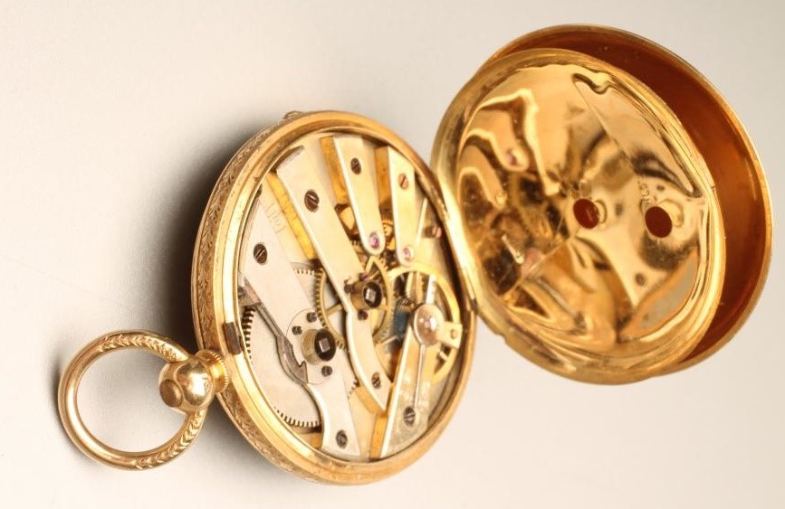 A VICTORIAN 18CT GOLD KEY WIND POCKET WATCH Image