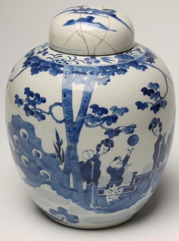 A CHINESE PORCELAIN JAR AND COVER of ovoid form Image