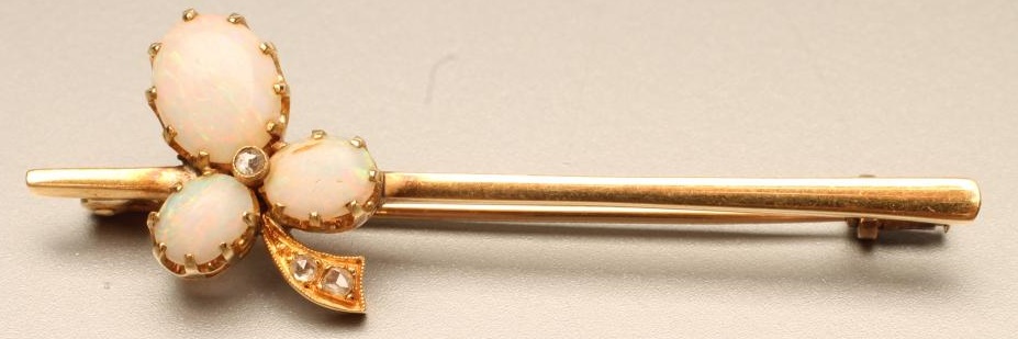 AN OPAL AND DIAMOND BROOCH Image