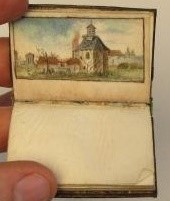 MINIATURE BOOK OF WATERCOLOURS contained alongside its slipcase in a bespoke box labelled: 'Jean Image