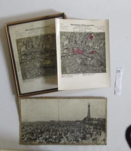 THE MANCHESTER BLITZ: PHOTOGRAPHS. Two large format vintage images of bomb-damage to Manchester Image