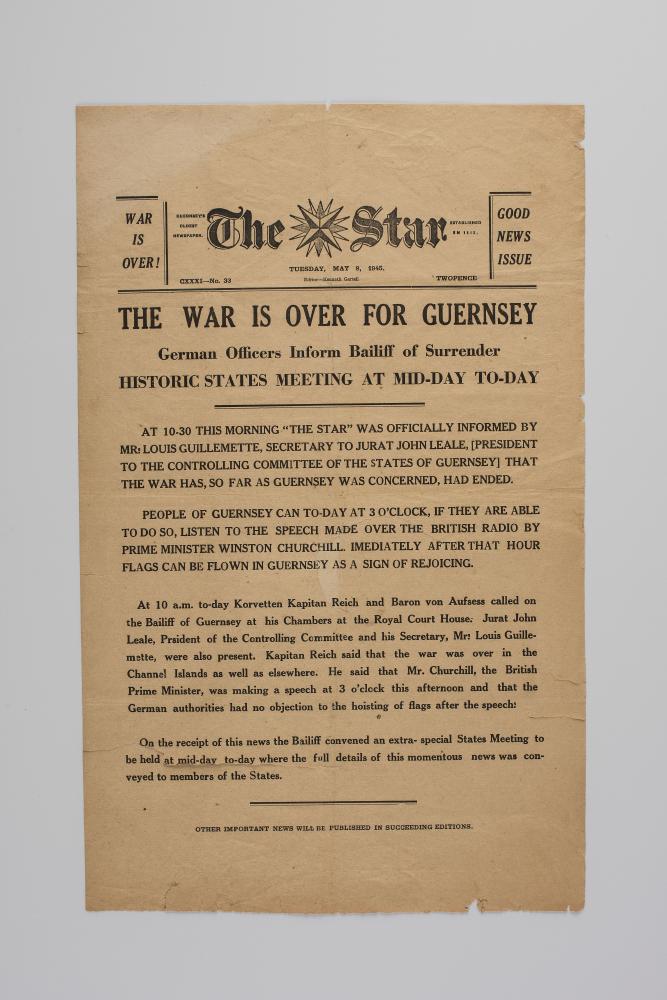 THE WAR IS OVER FOR GUERNSEY Image