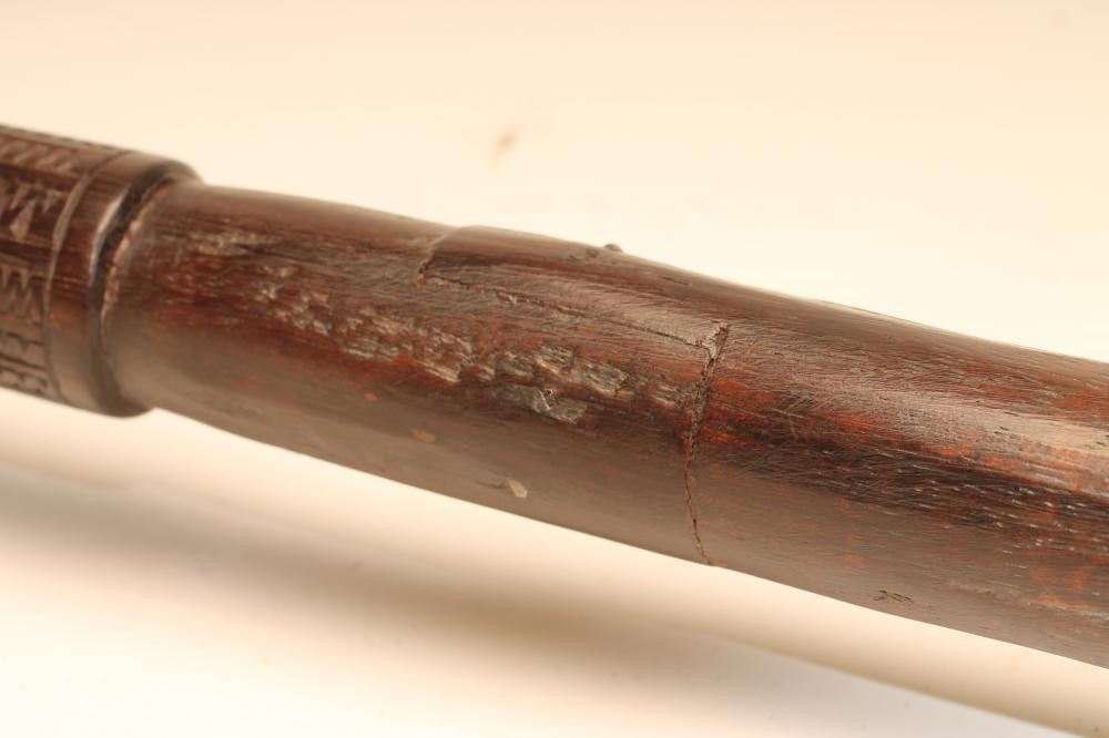 A FIJIAN BULI BULI CLUB with boss carved mushroom head Image