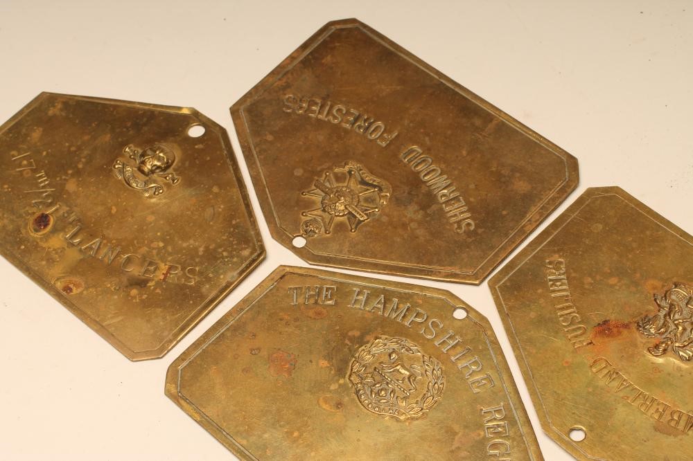 SIX BED/DUTY FOOT PLATES including Northumberland Fusiliers Image
