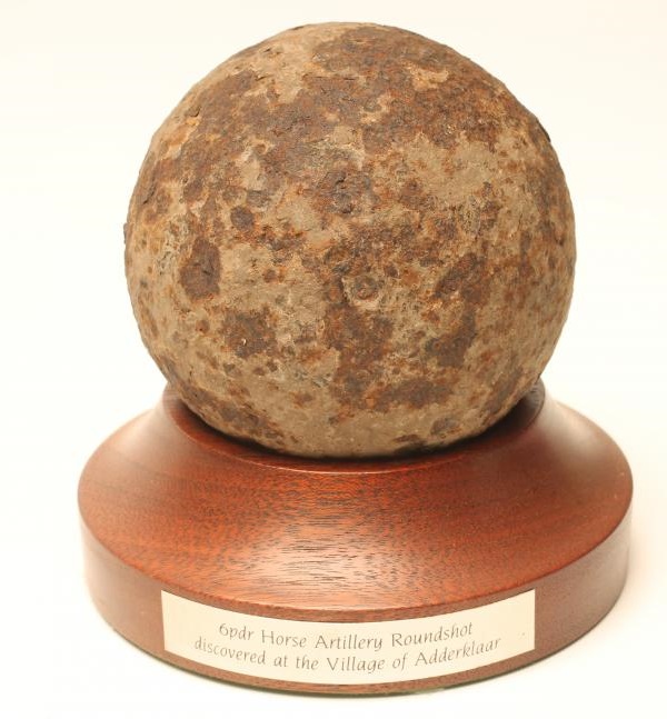 A SIX POUND CANNON BALL from the French Guard Horse Artillery Image