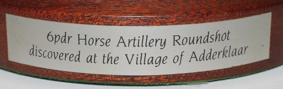 A SIX POUND CANNON BALL from the French Guard Horse Artillery Image