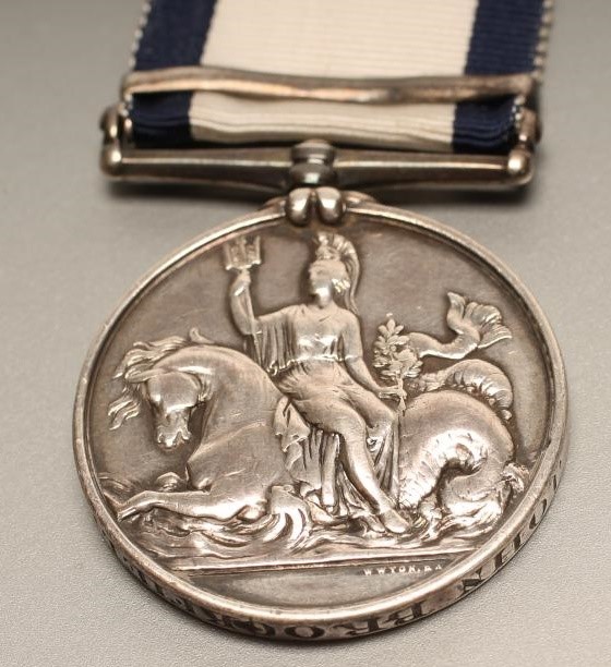 A NAVAL GENERAL SERVICE MEDAL with inscription for John Brookfield Image