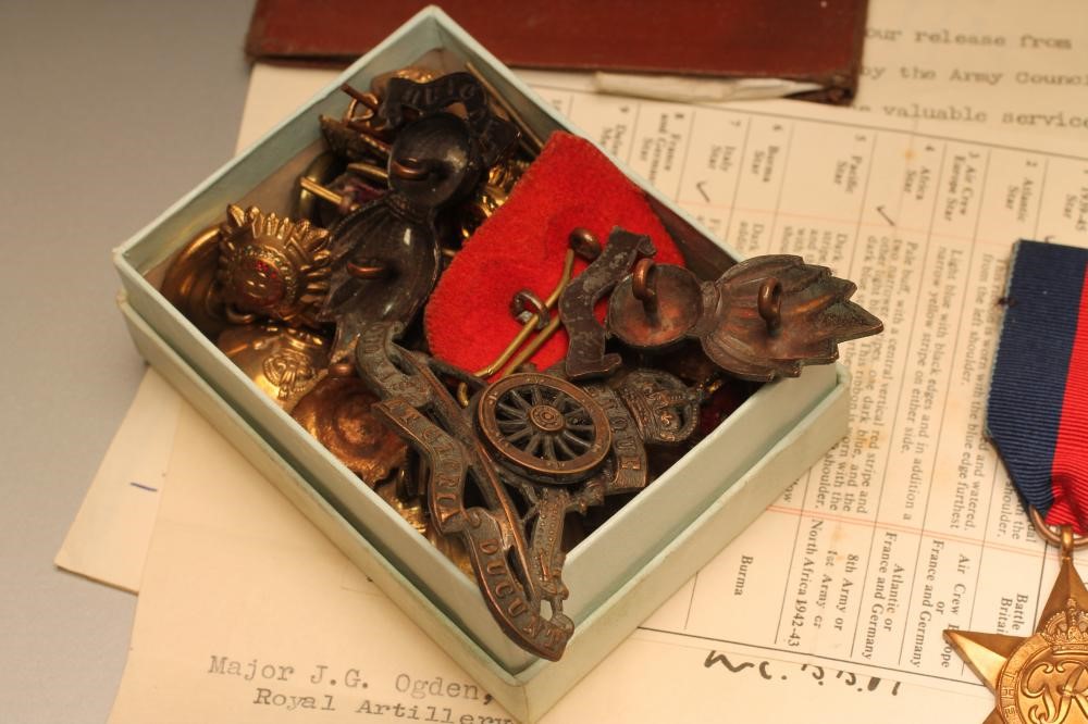 A FAMILY OF SECOND WORLD WAR MEDALS awarded to John Geoffrey Ogden of the Royal Artillery Image
