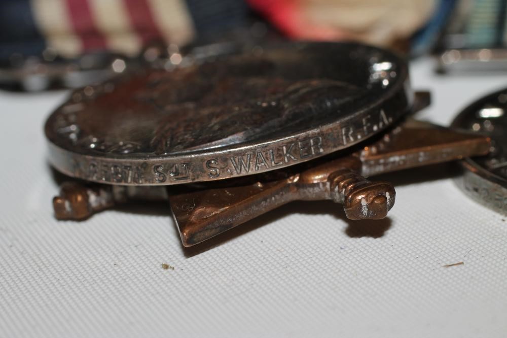 A FAMILY OF FIRST WORLD WAR MEDALS awarded to Samson Walker of the Royal Field Artillery Image