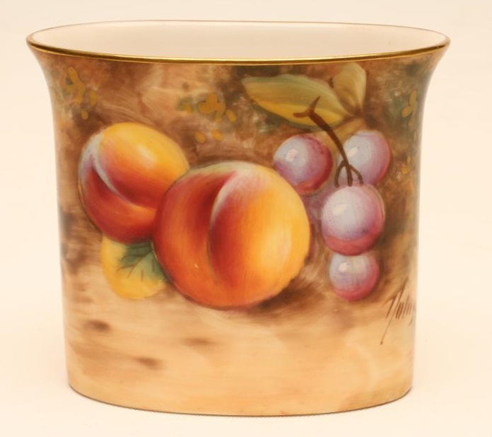 A ROYAL WORCESTER CHINA MATCH HOLDER Image