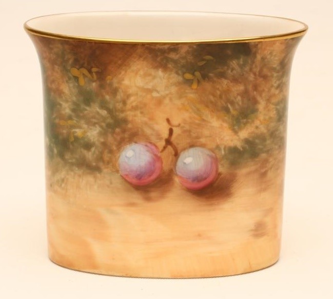 A ROYAL WORCESTER CHINA MATCH HOLDER Image