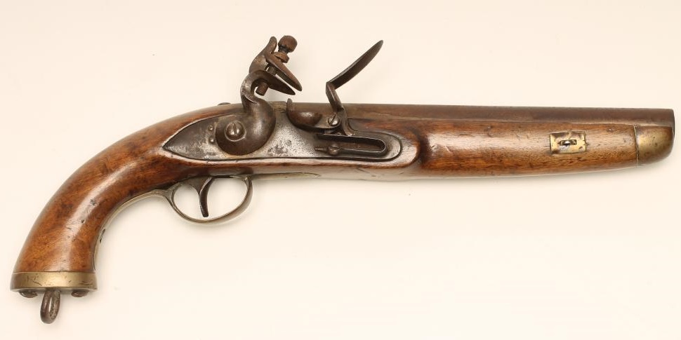 A BELGIAN SEA SERVICE FLINTLOCK PISTOL Image