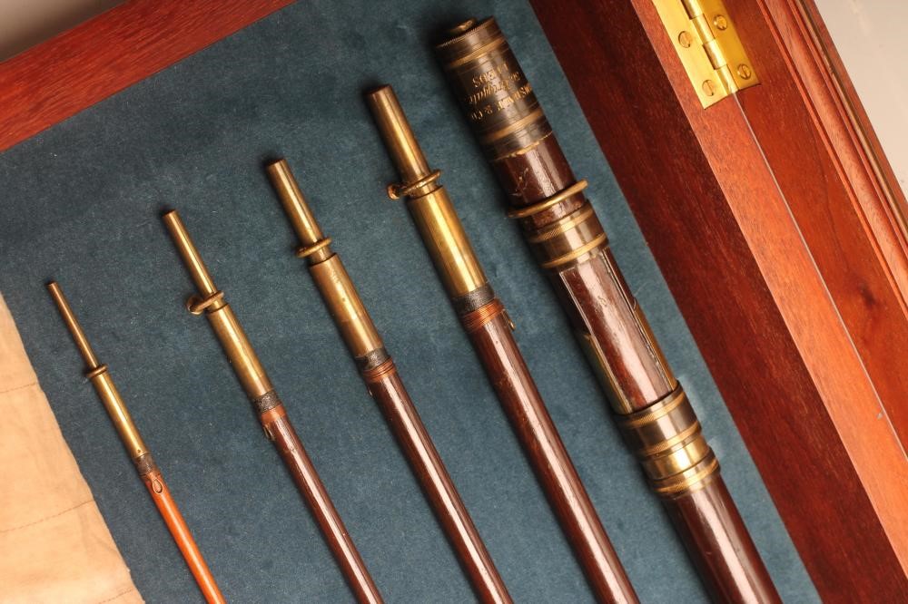 A CROISDALE & COX GREEN HEART FIVE PIECE FISHING ROD Image