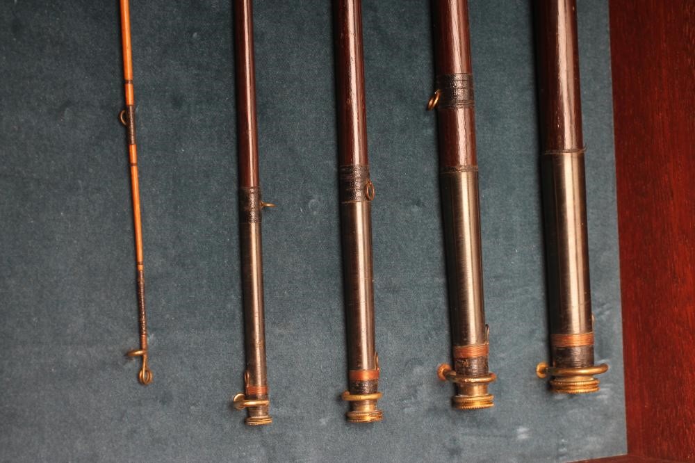 A CROISDALE & COX GREEN HEART FIVE PIECE FISHING ROD Image