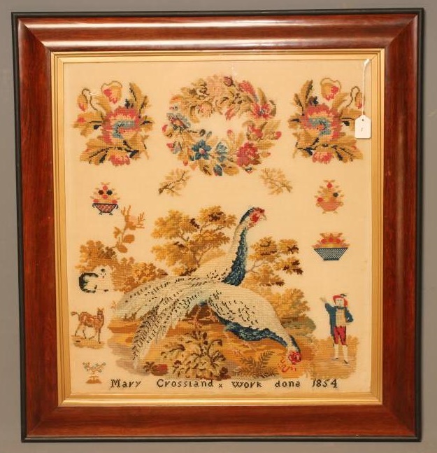 A VICTORIAN WOOLWORK PICTURE Image