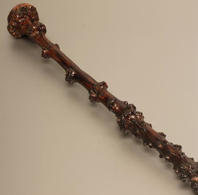 A BLACKTHORN WALKING STICK with polished shaft and pommel Image