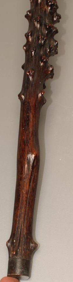 A BLACKTHORN WALKING STICK with polished shaft and pommel Image