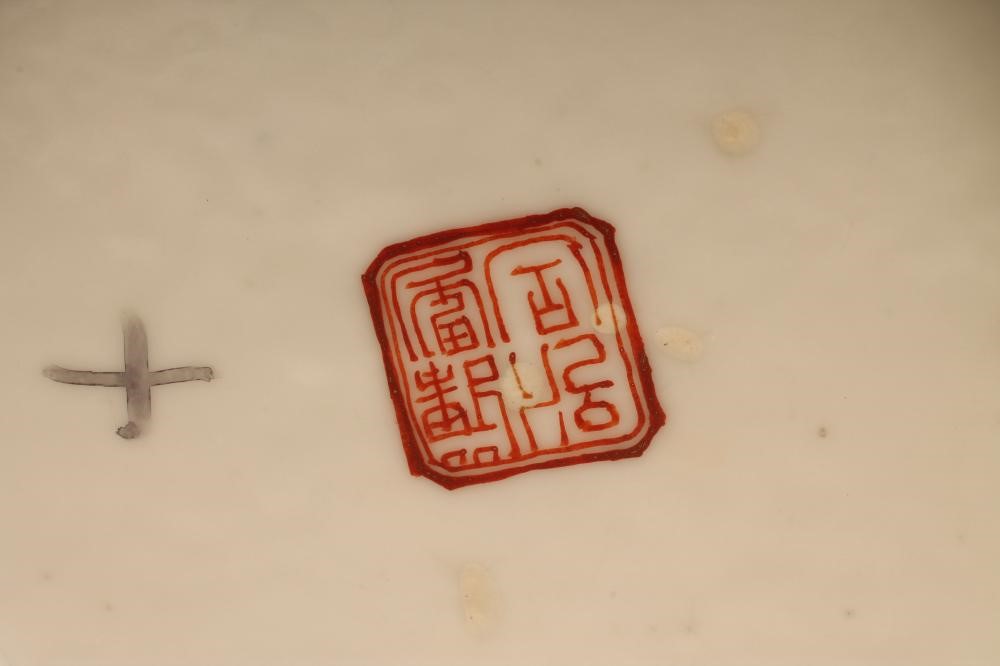 A PAIR OF CHINESE PORCELAIN WIG STANDS of hexagonal form Image