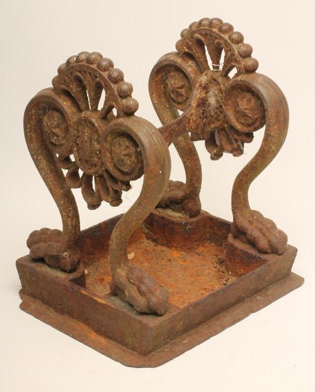 A REGENCY CAST IRON FOOT SCRAPER of oblong form Image