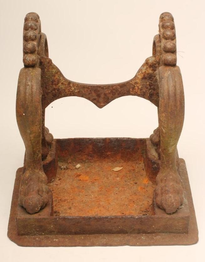 A REGENCY CAST IRON FOOT SCRAPER of oblong form Image