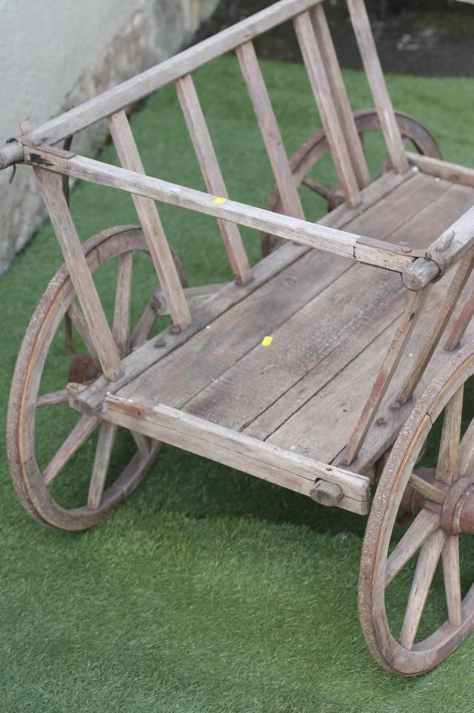 AN  IRON BOUND OAK DOG CART Image