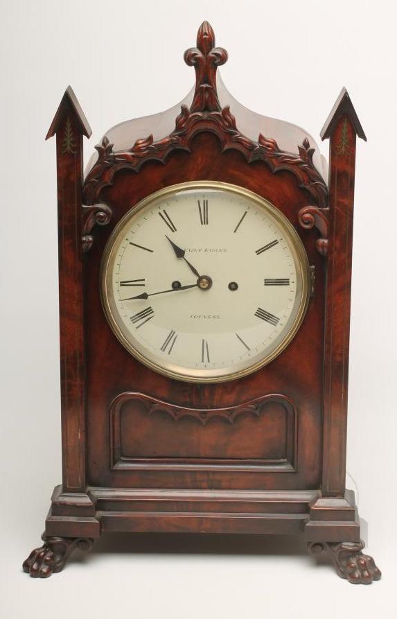 A MAHOGANY CASED TABLE CLOCK by Evan Evans Image