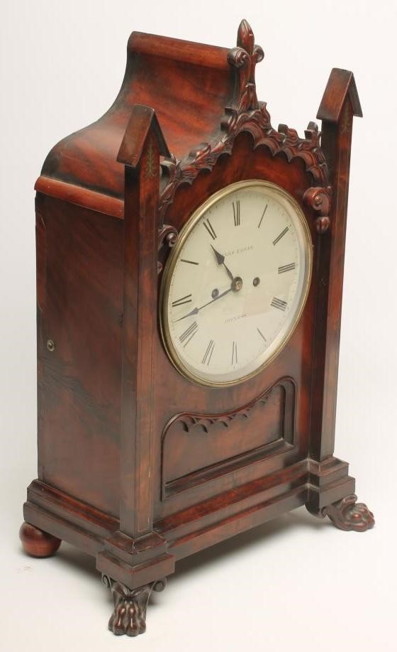 A MAHOGANY CASED TABLE CLOCK by Evan Evans Image