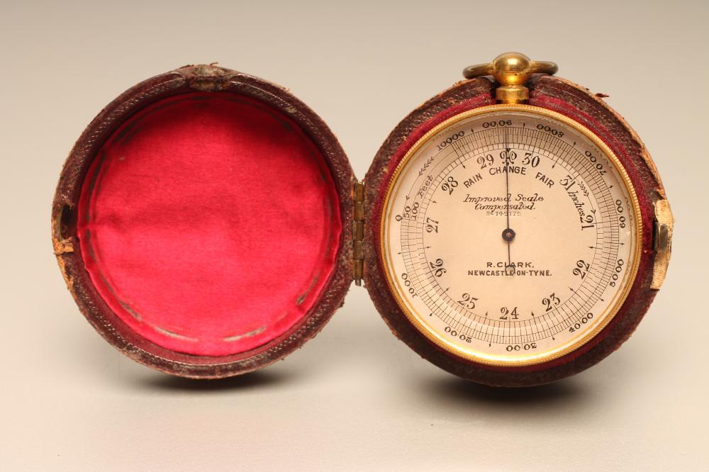 A VICTORIAN POCKET BAROMETER Image