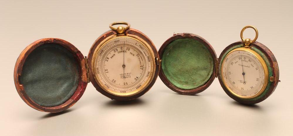 A VICTORIAN POCKET BAROMETER Image