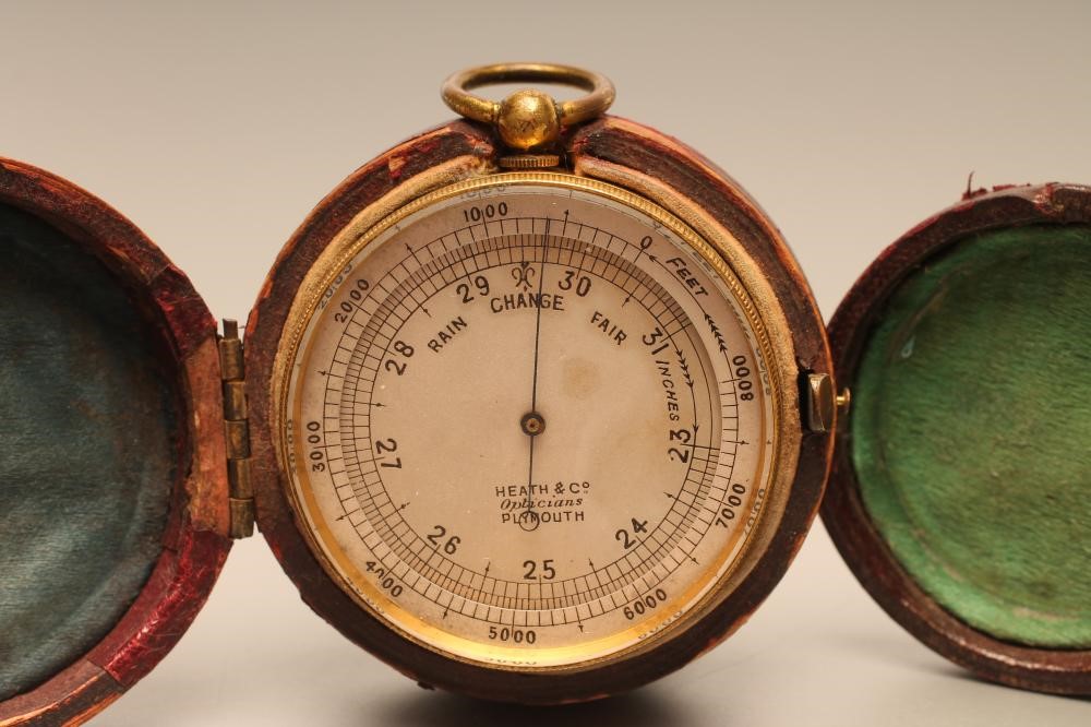 A VICTORIAN POCKET BAROMETER Image