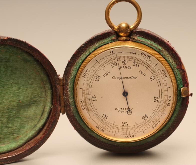 A VICTORIAN POCKET BAROMETER Image