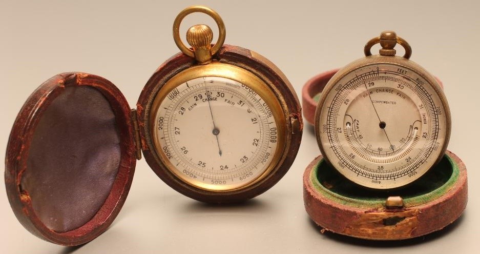 A VICTORIAN POCKET BAROMETER Image