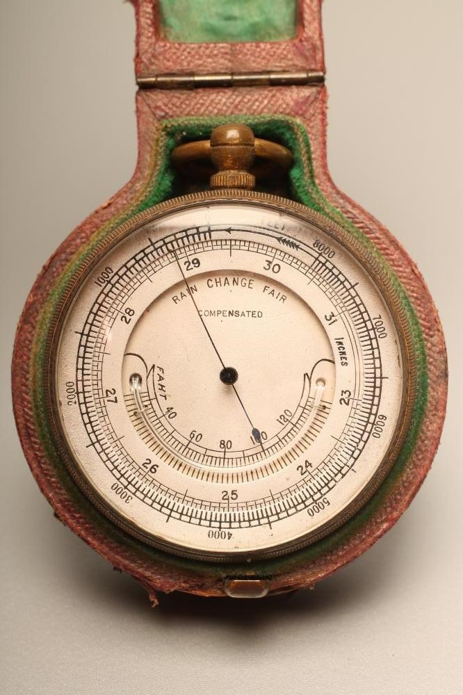 A VICTORIAN POCKET BAROMETER Image