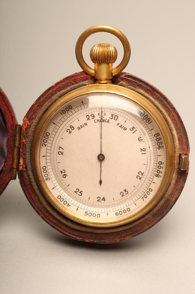 A VICTORIAN POCKET BAROMETER Image