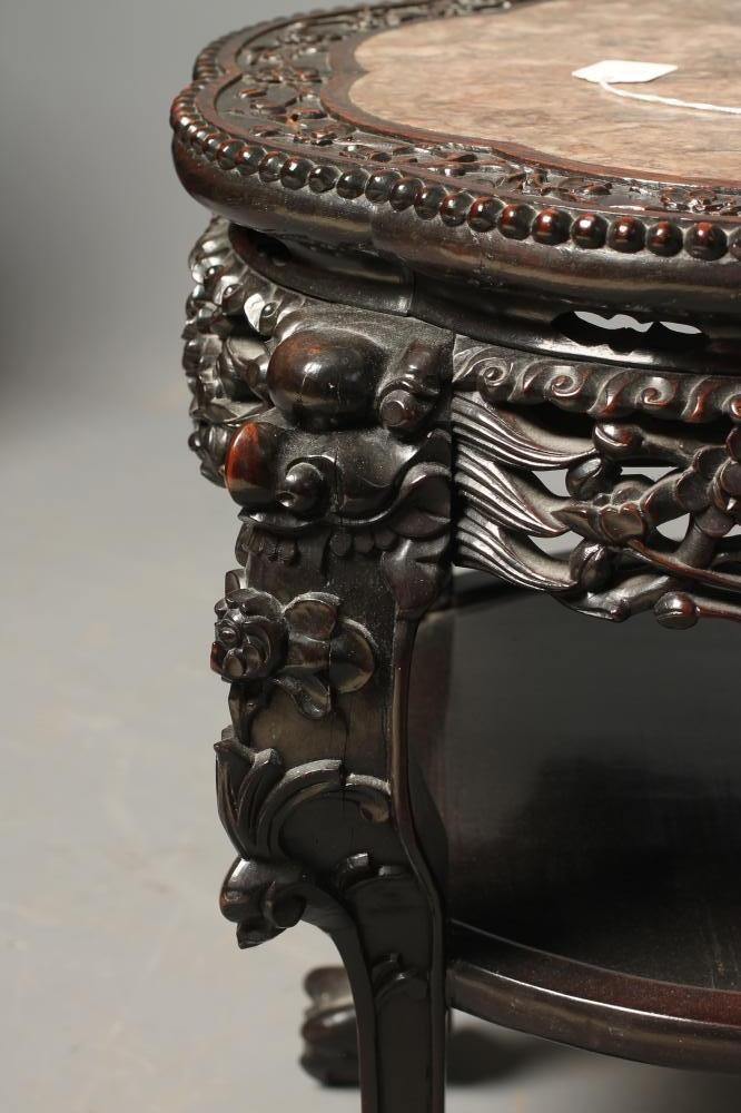 A CHINESE PADOUK WOOD FISH BOWL STAND Image