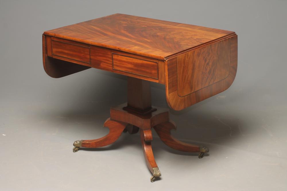 A WILLIAM IV MAHOGANY SOFA TABLE Image