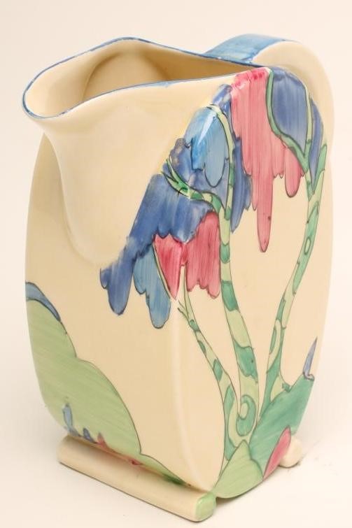 A CLARICE CLIFF NEWPORT POTTERY BIZARRE "BONJOUR" JUG Image