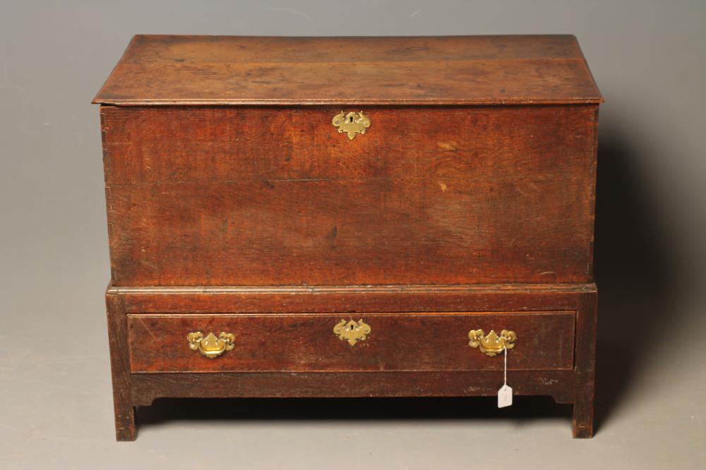 A GEORGIAN OAK CHEST ON STAND Image